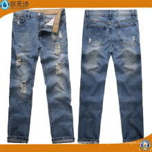 Jeans Männer Design Brand Fashion Lange Hosen Zerrissene Gerade Jeans